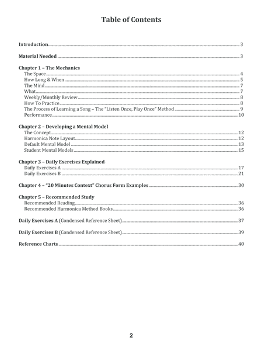 Daily Studies for Diatonic Harmonica Harmonica scores gallery preview page 3