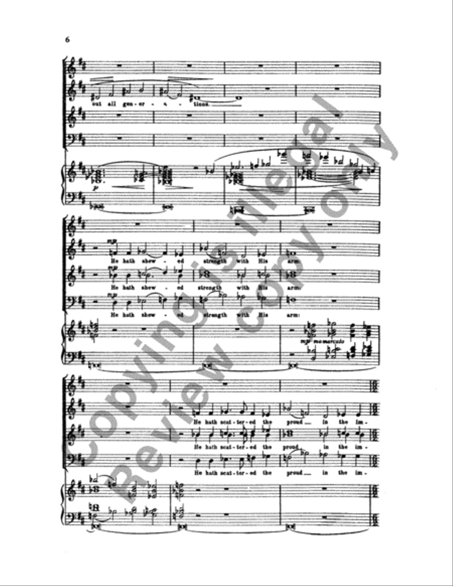 Magnificat & Nunc Dimittis in D 4-Part scores gallery preview page 21