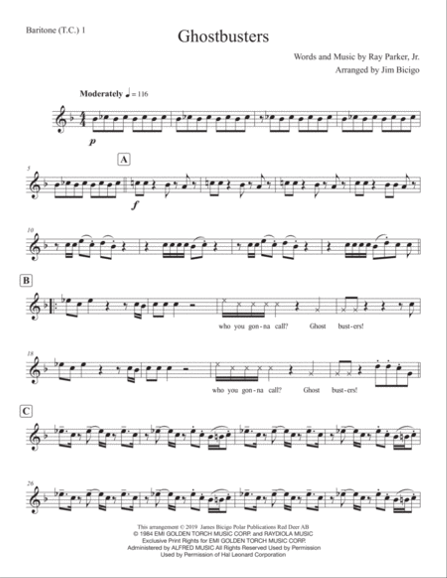 Ghostbusters Choir scores gallery preview page 4