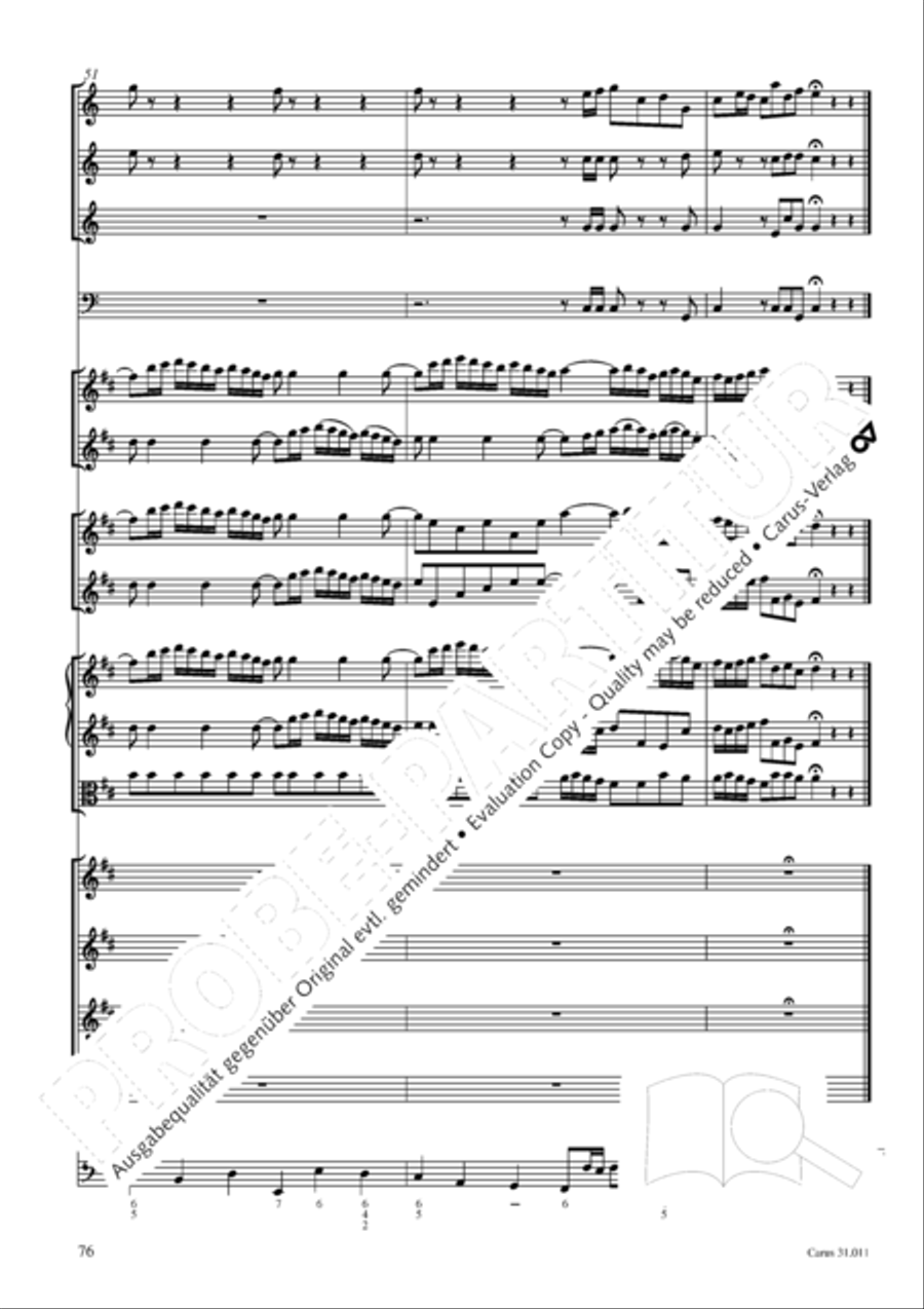 Lobet Gott in seinen Reichen (Himmelfahrtsoratorium) 4-Part scores gallery preview page 77