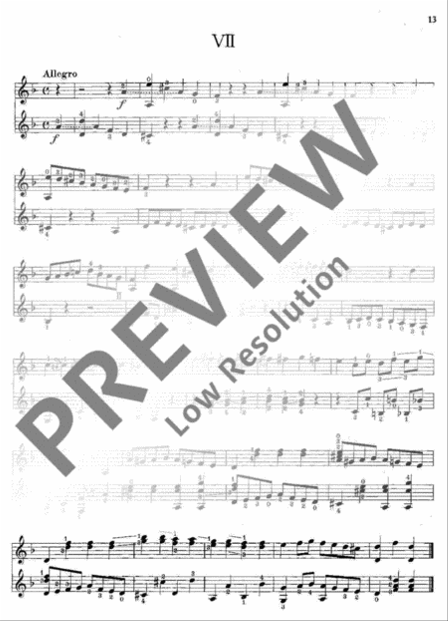12 Duos Classical Guitar scores gallery preview page 14