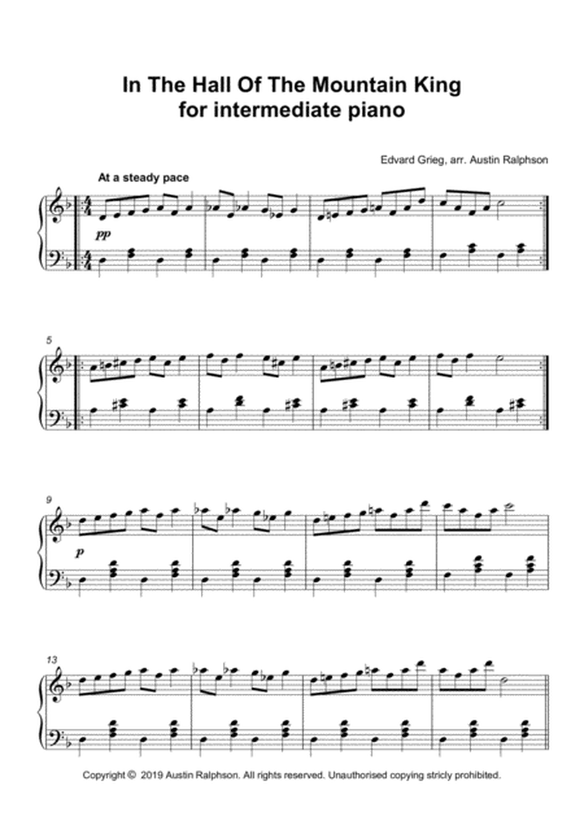 HALLOWEEN: In The Hall Of The Mountain King - for intermediate piano image number null