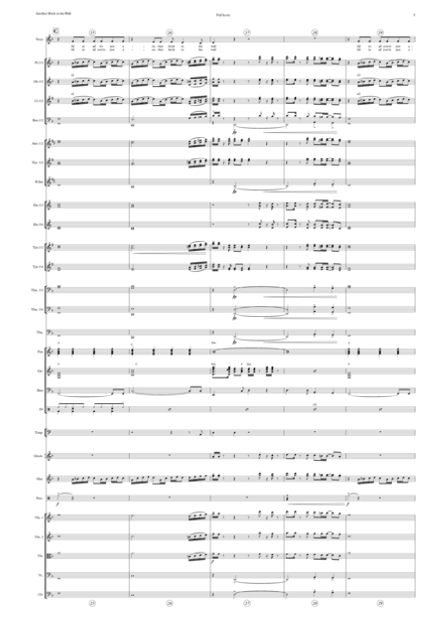 Another Brick In The Wall, Part 2 Another Brick In The Wall, Part 2 Full Orchestra scores gallery preview page 5