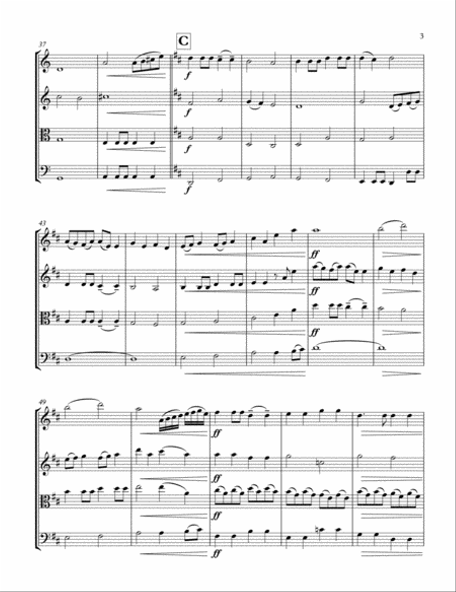 Christ We Do All Adore Thee for String Quartet String Quartet scores gallery preview page 3