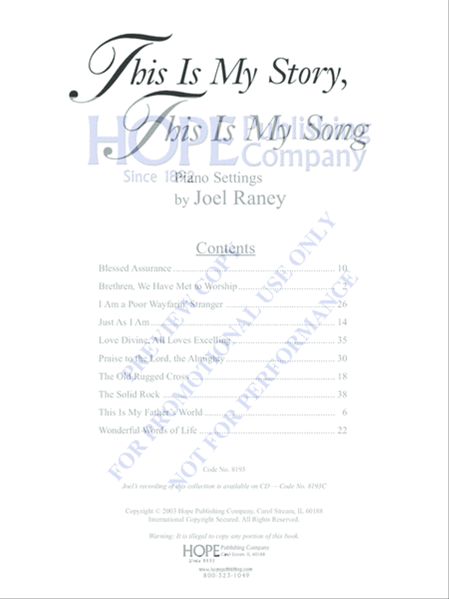 This Is My Story, This Is My Song Piano Solo scores gallery preview page 3