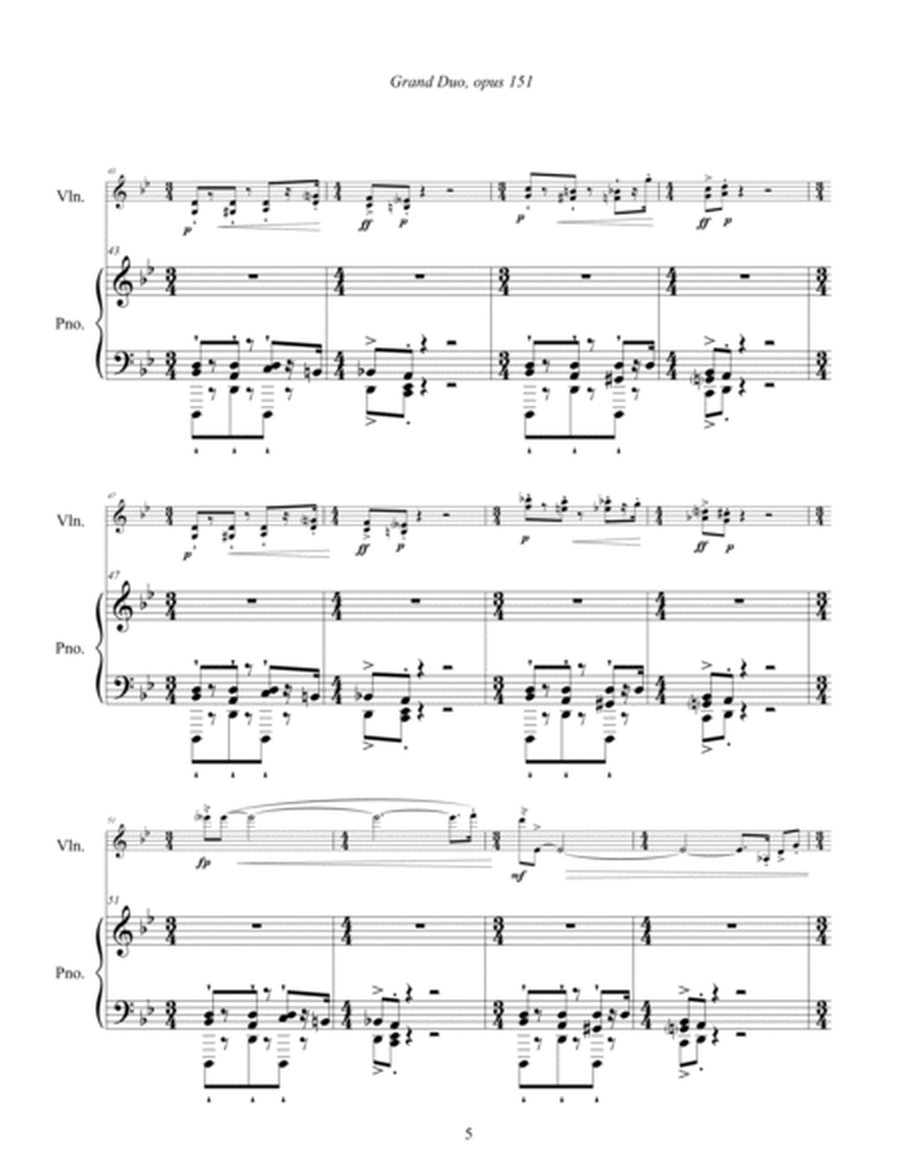 Grand Duo, opus 151 (2012) piano part