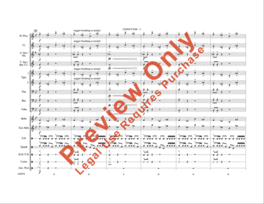 Man of Steel, Part 1 Marching Band scores gallery preview page 6