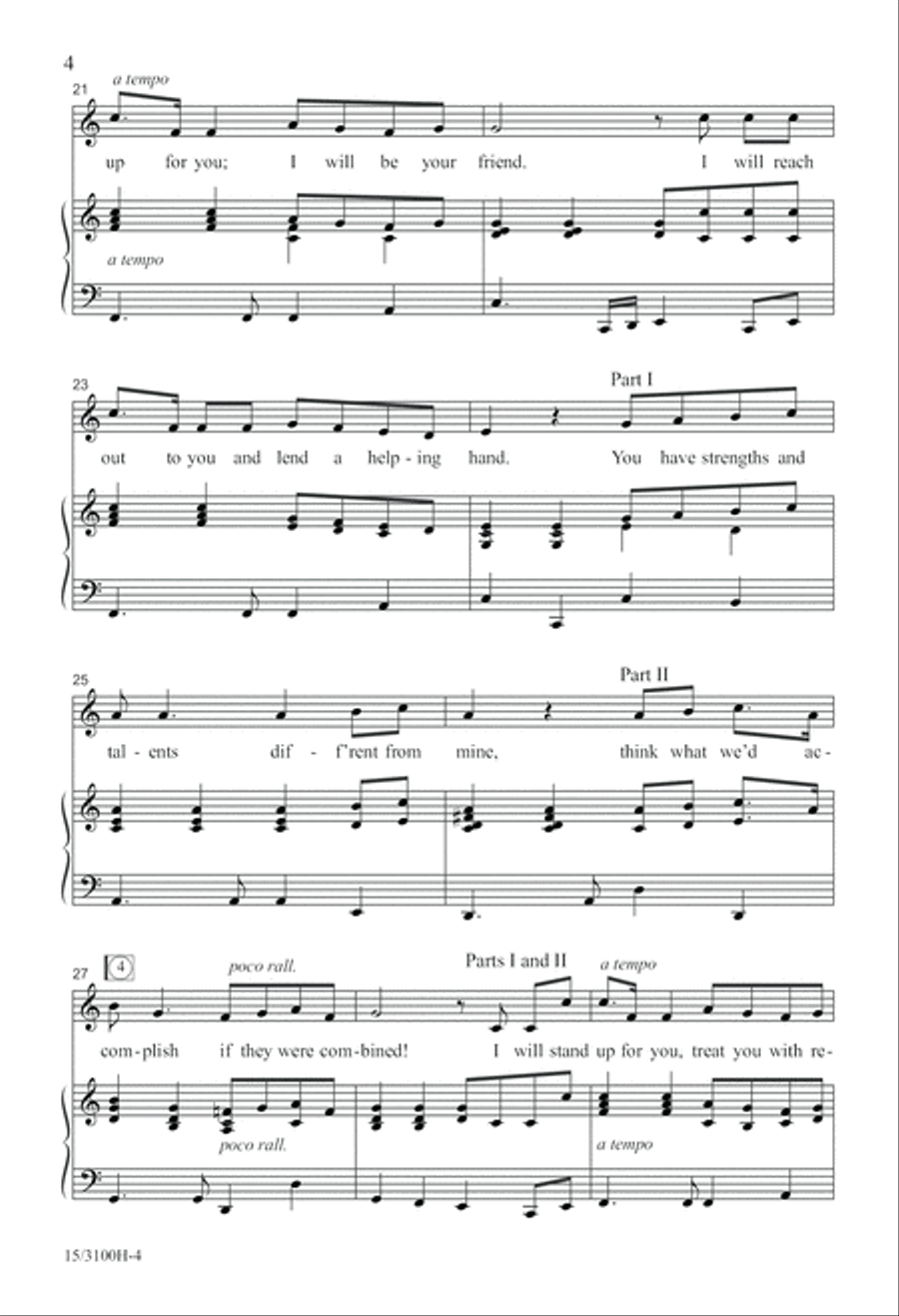 I Will Stand Up for You Unison Choir scores gallery preview page 4