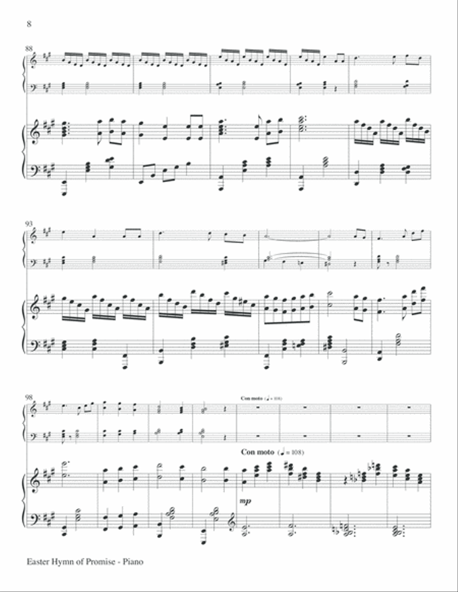 Easter Hymn of Promise Choir scores gallery preview page 19