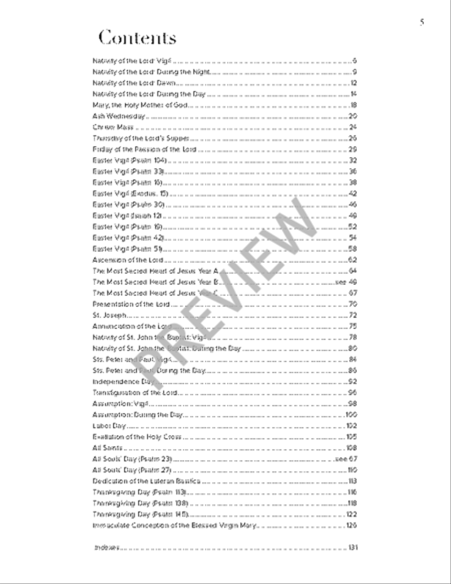 The Lyric Psalter, Solemnities, Feasts, and Other Occasions Piano scores gallery preview page 7