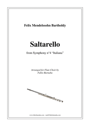 Book cover for Saltarello - from Mendelssohn's Symphony n°4 "Italiana" - for Flute Choir