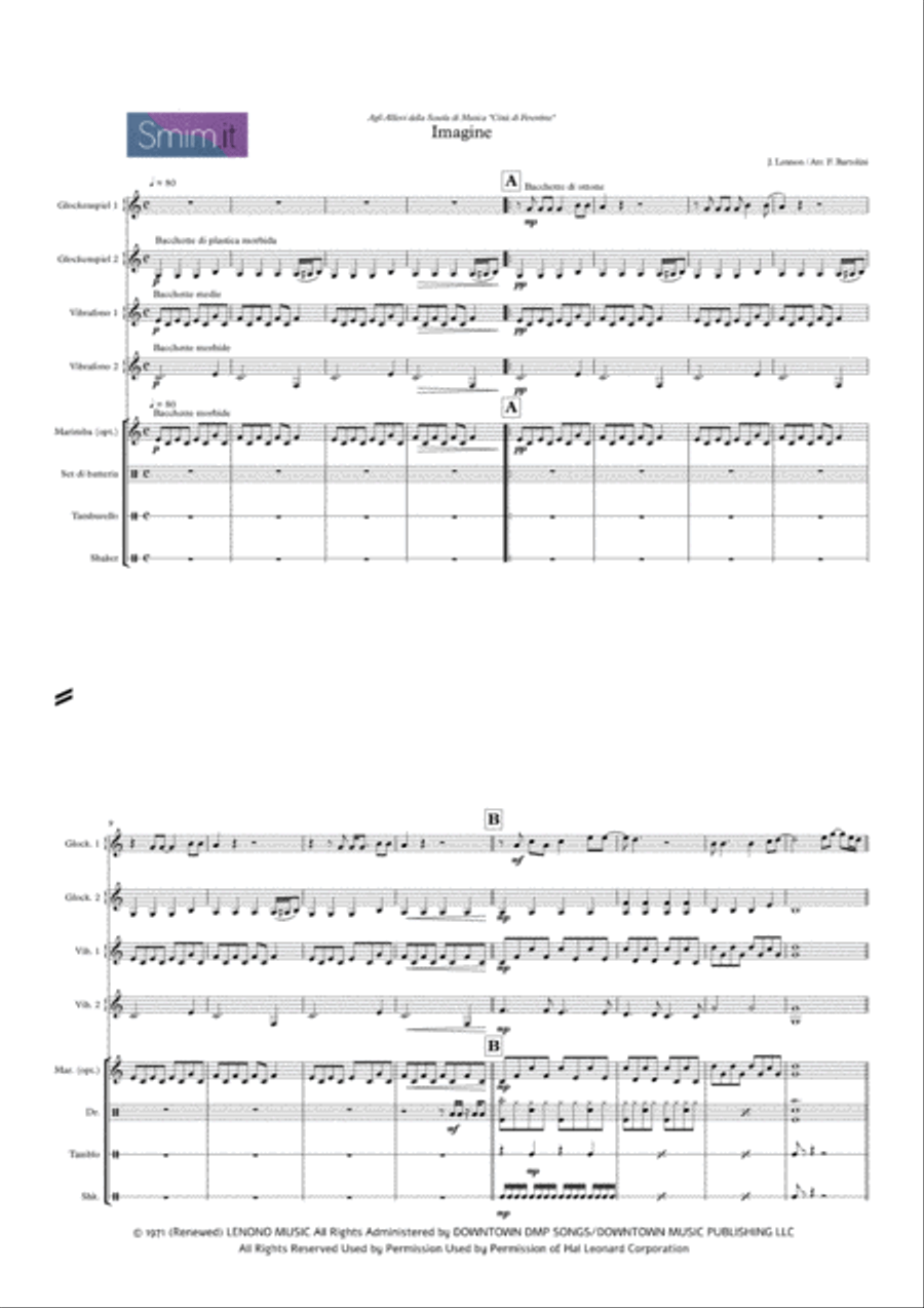 Imagine School and Community scores gallery preview page 1