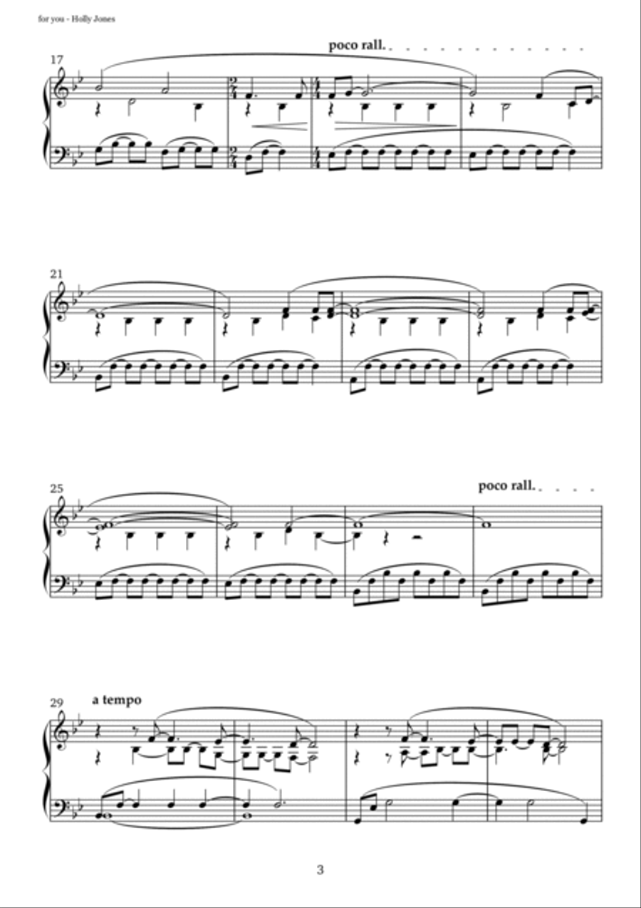 for you Piano Solo scores gallery preview page 3
