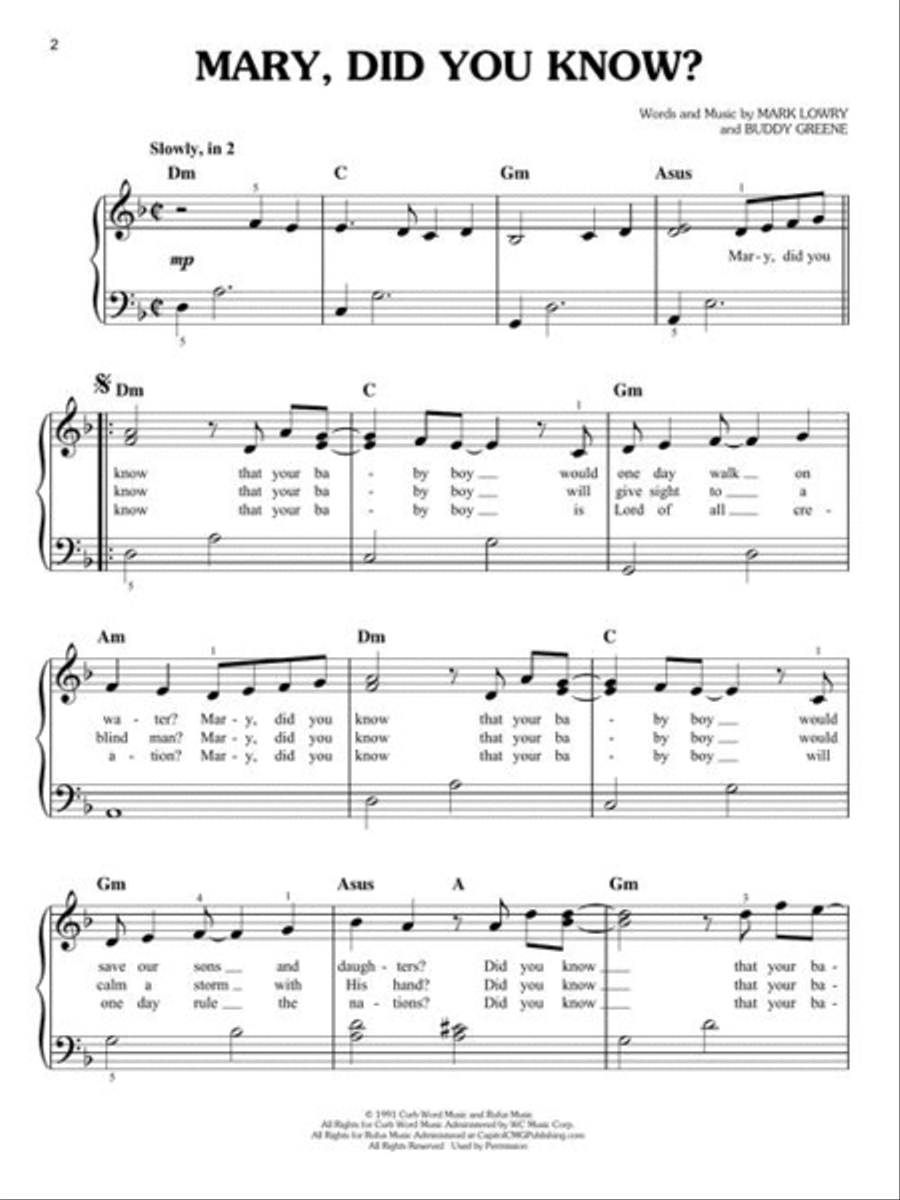 Mary, Did You Know? Easy Piano scores gallery preview page 3