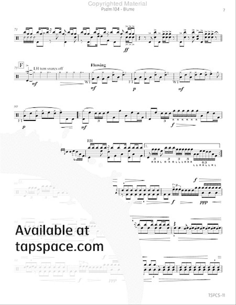 Psalm 104 Snare Drum scores gallery preview page 8