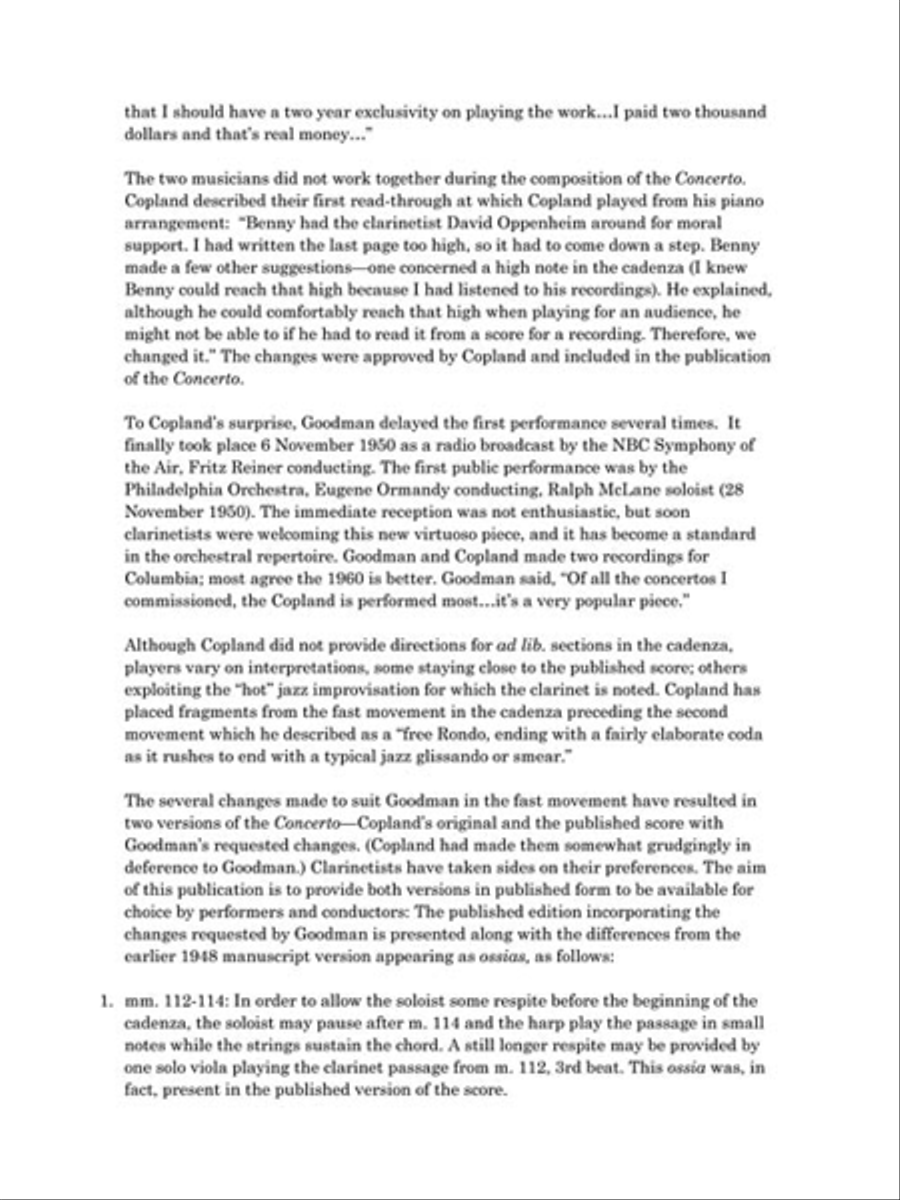 Concerto for Clarinet and String Orchestra with harp and piano Orchestra scores gallery preview page 4