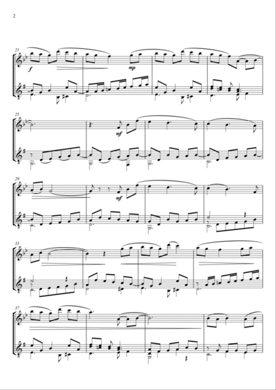 FOUR WINDS - MARCOS VINICIUS - FOR CLARINET IN A AND GUITAR Chamber Music scores gallery preview page 3