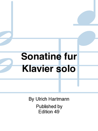 Book cover for Sonatine fur Klavier solo