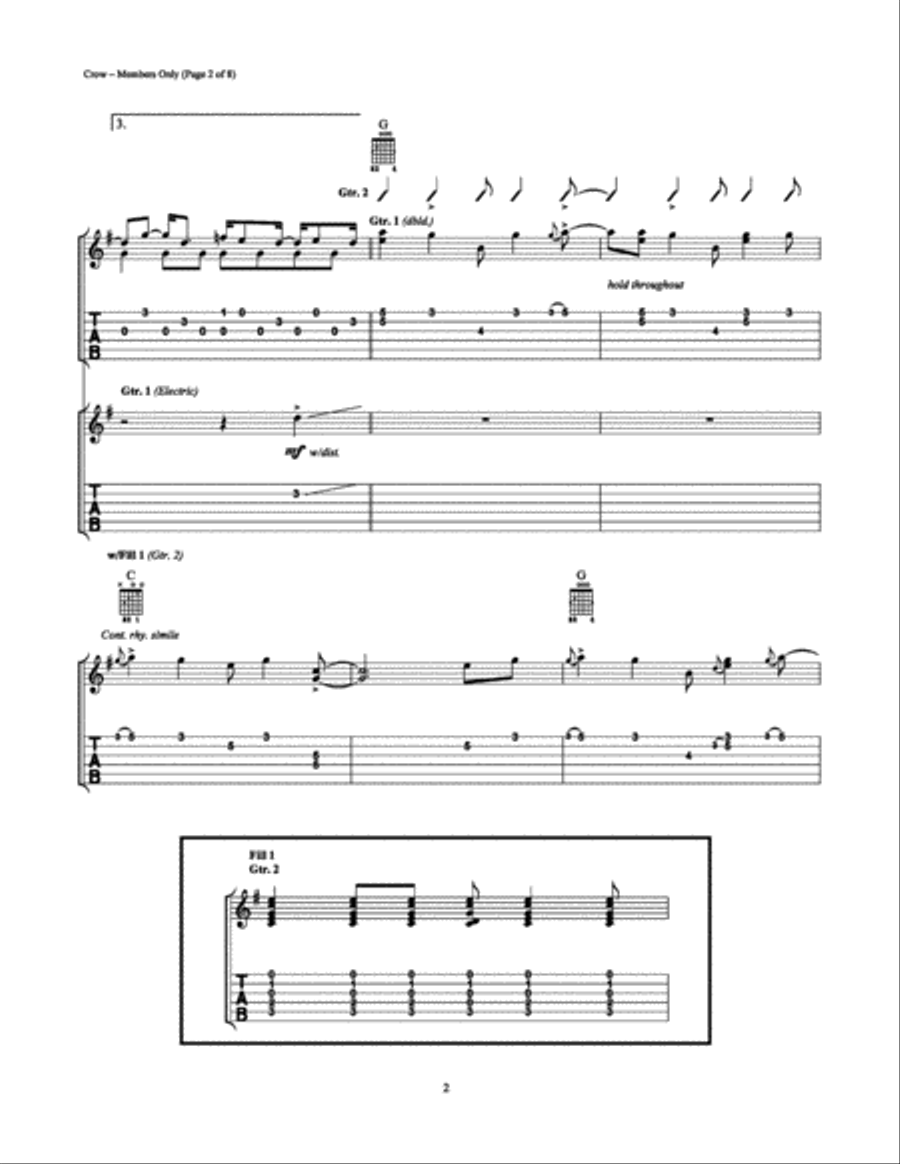 Members Only Electric Guitar scores gallery preview page 2