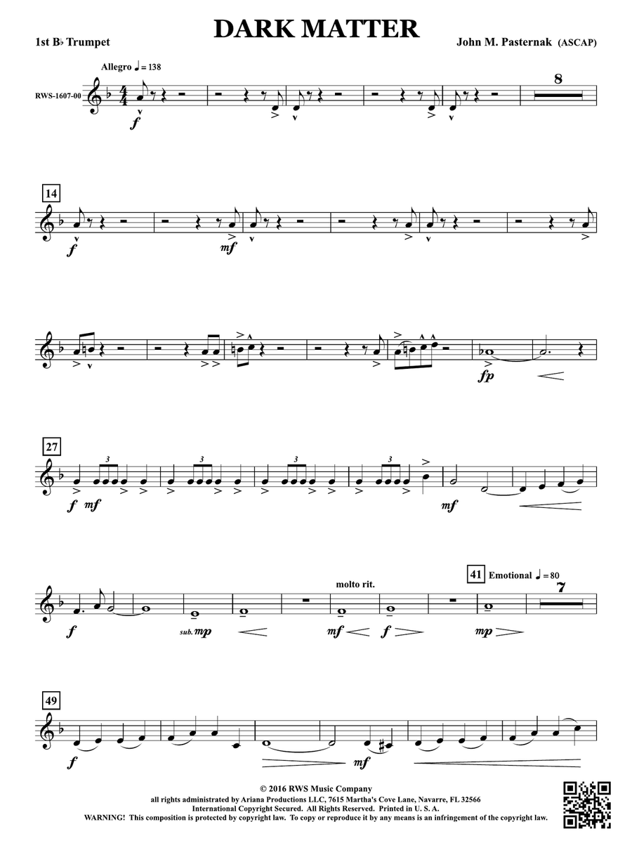 Dark Matter: 1st B-flat Trumpet