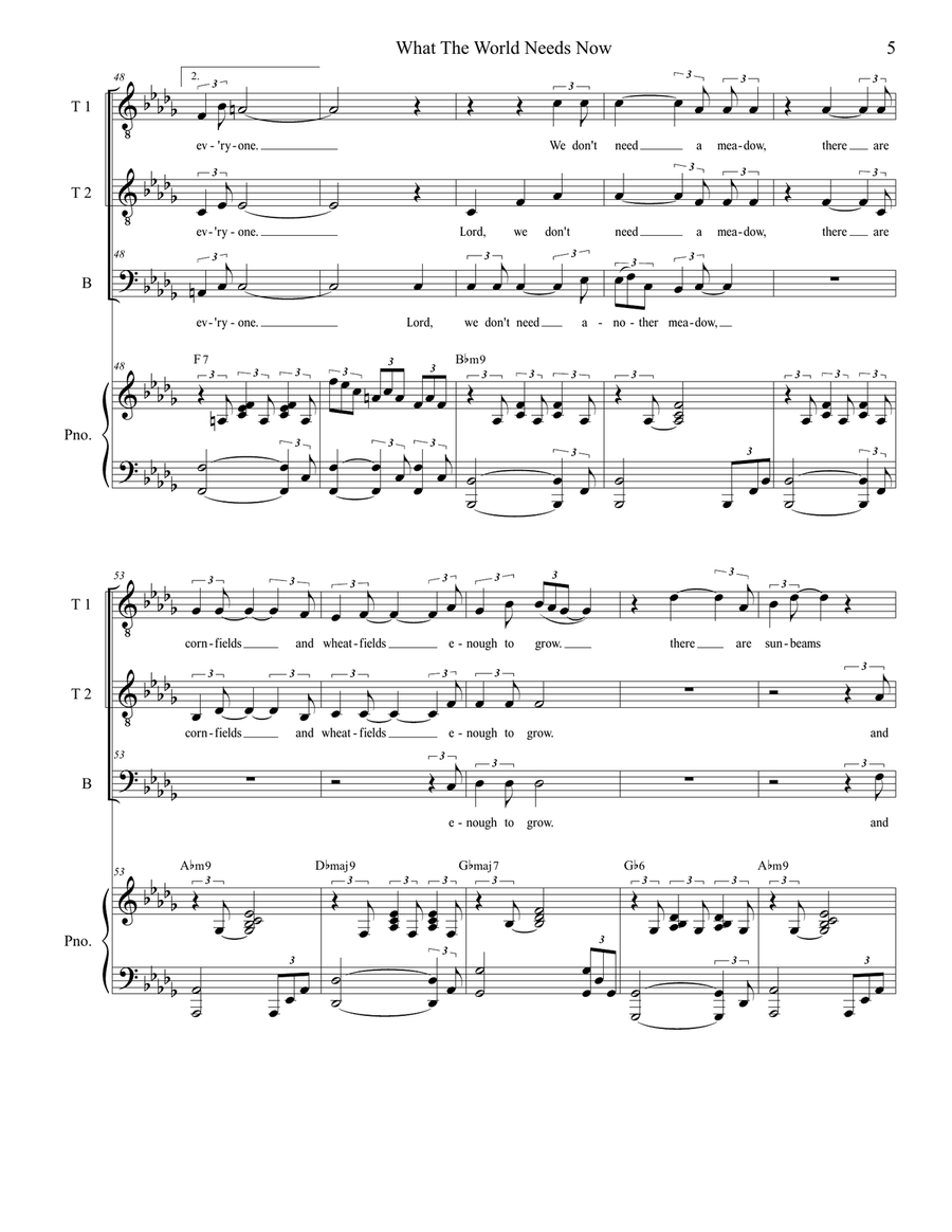 What The World Needs Now Is Love TTB scores gallery preview page 5