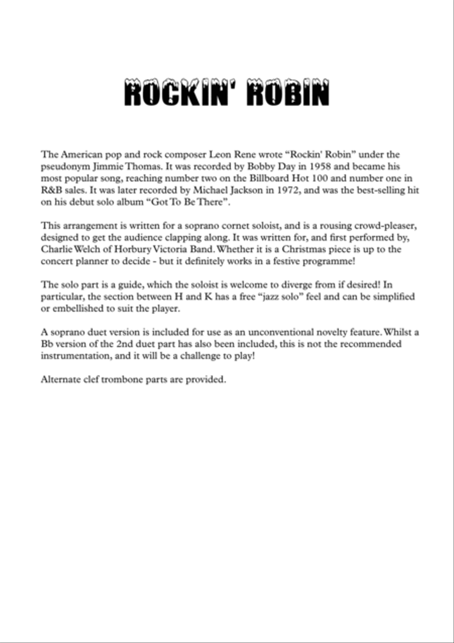 Rockin' Robin Brass Band scores gallery preview page 4