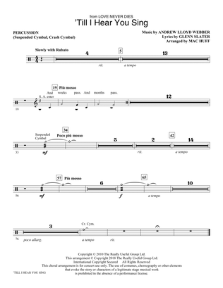 'Till I Hear You Sing (from Love Never Dies) (arr. Mac Huff) - Percussion