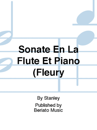 Sonate En La Flute Et Piano (Fleury