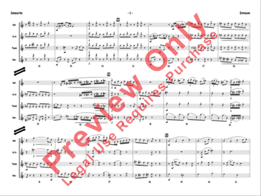 Diffusion for Sax Quartet Small Ensemble scores gallery preview page 5