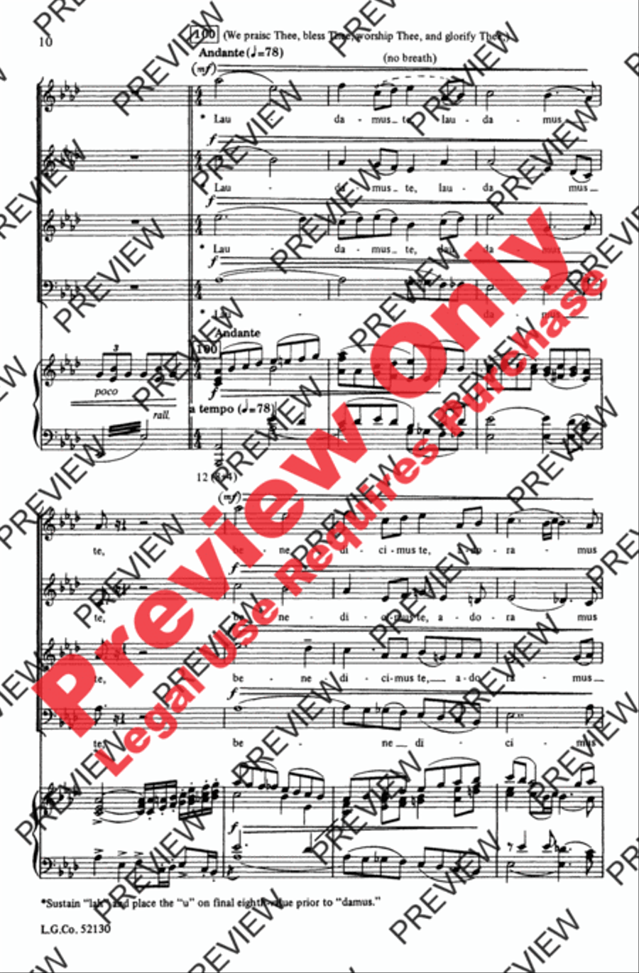 Gloria (from Messa di Gloria) 4-Part scores gallery preview page 11