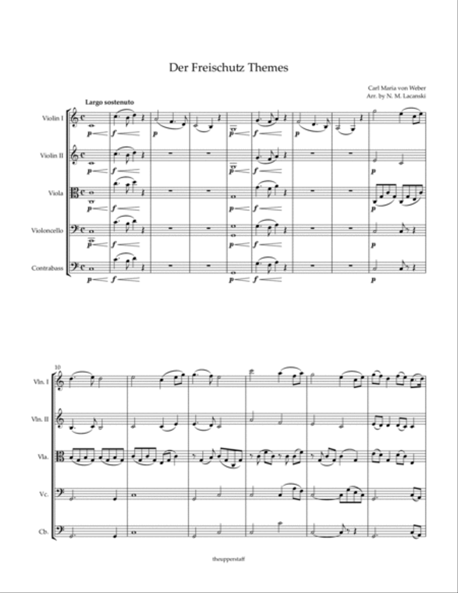 Der Freischutz Themes String Orchestra scores gallery preview page 2