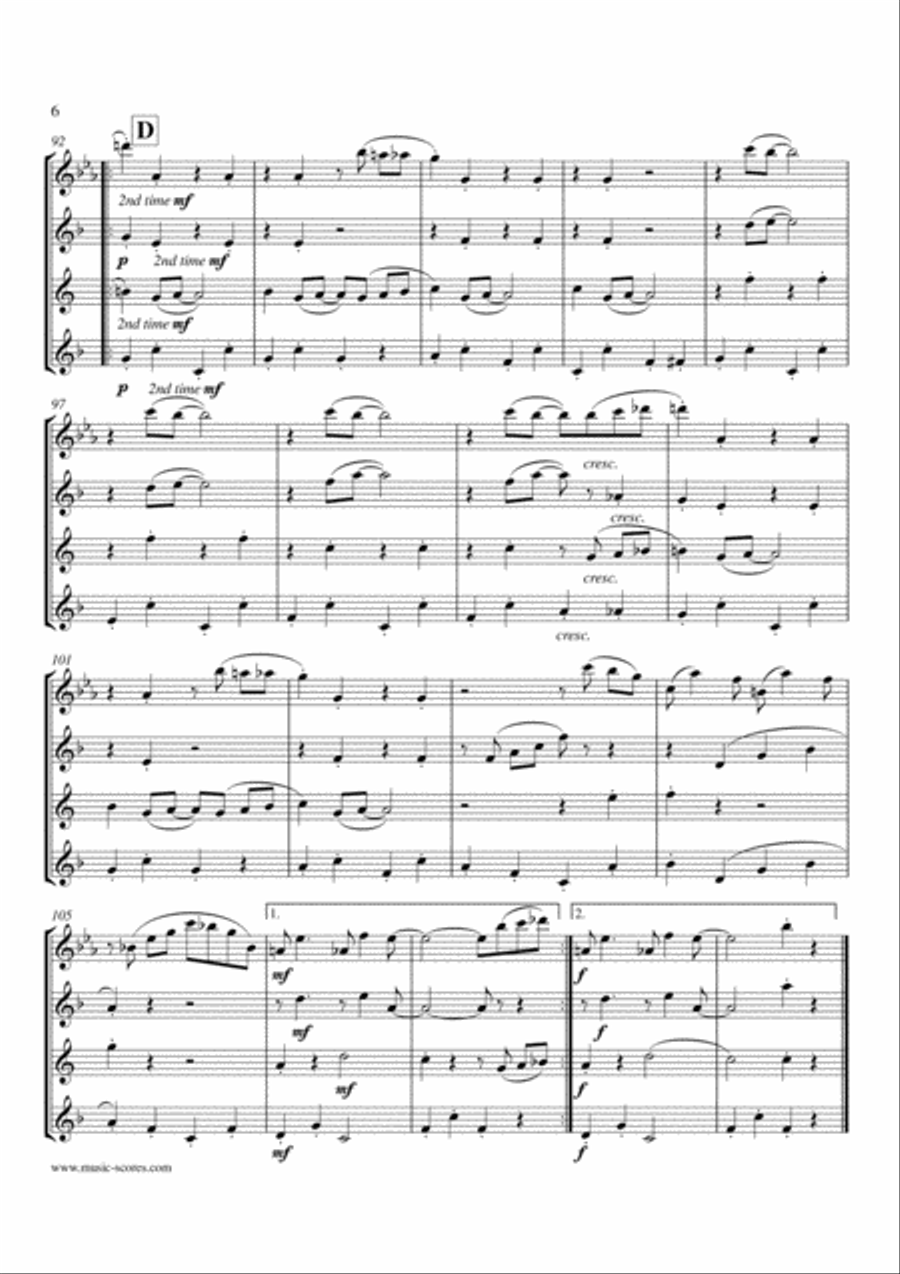The Easy Winners - Long Version: Flute, Clarinet, Alto Sax and Tenor Sax Clarinet scores gallery preview page 6