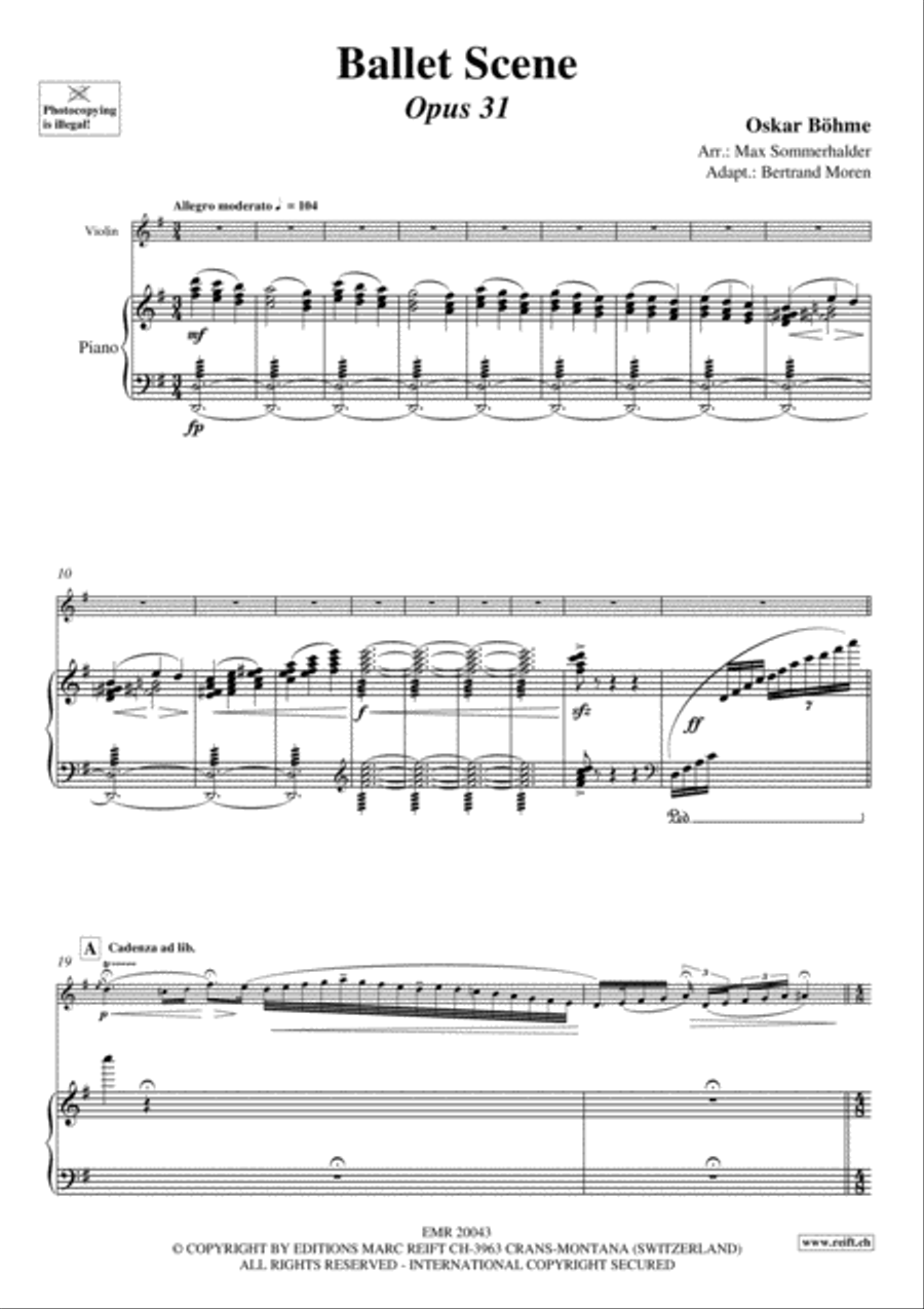 Ballet Scene Ballet Scene Violin Solo scores gallery preview page 3