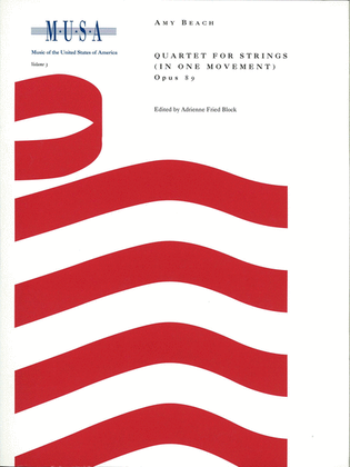 Book cover for Quartet for Strings (in One Movement), Opus 89