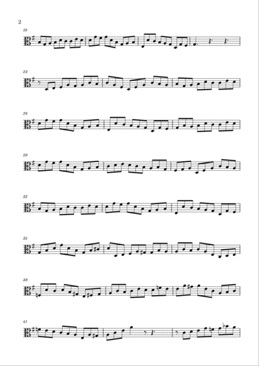 Bach - Jesu, Joy of Man's Desiring for Viola Viola Solo scores gallery preview page 2