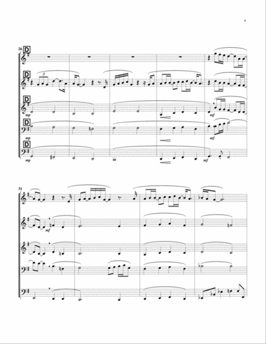 She's Got A Way Brass Ensemble scores gallery preview page 5