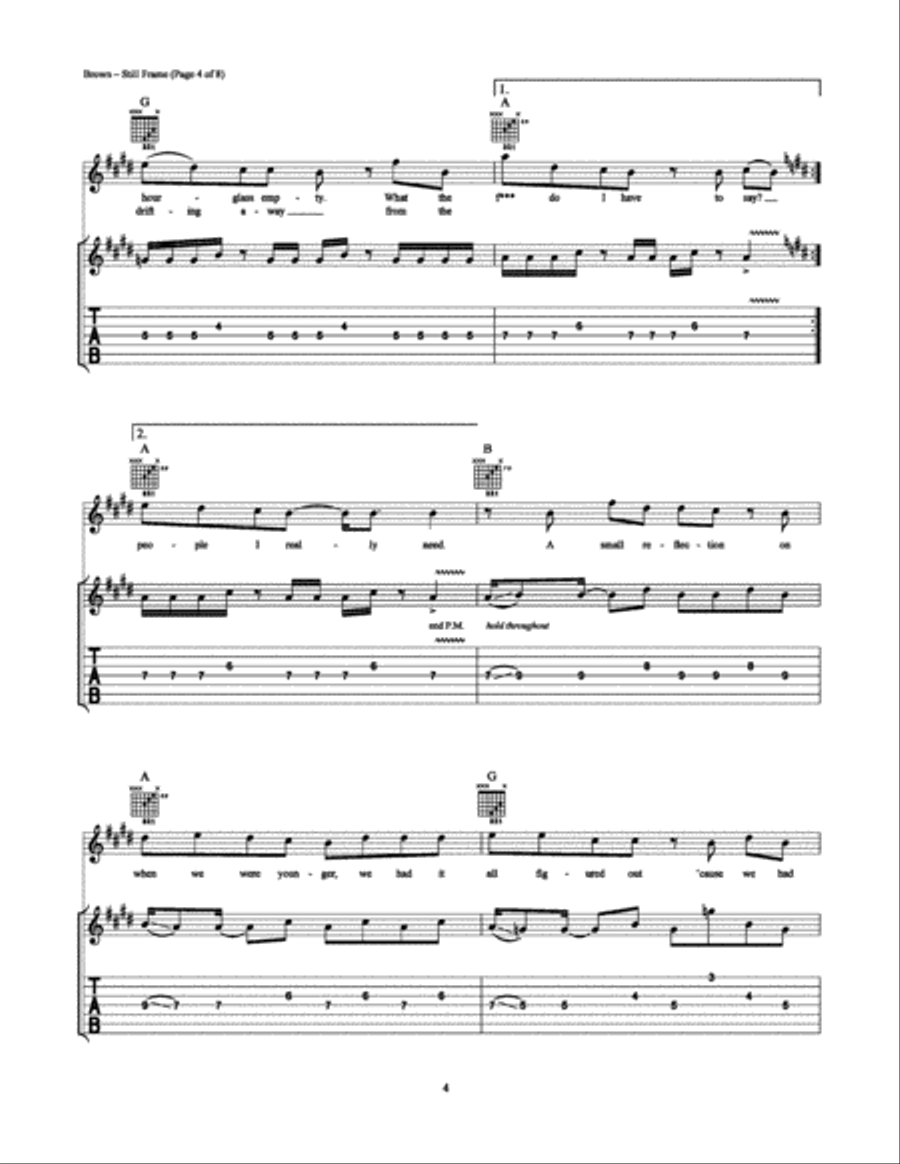 Still Frame Electric Guitar scores gallery preview page 4