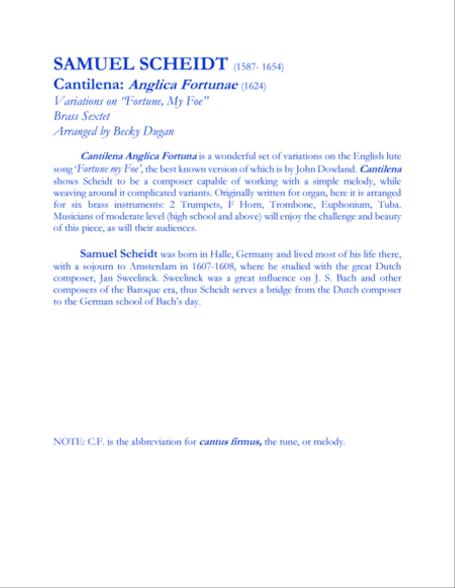 CANTILENA for Brass Sextet Brass Ensemble scores gallery preview page 2