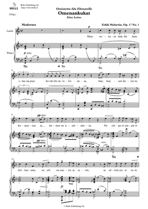 Omenankukat, Op. 17 No. 1 (Original key. F Major)