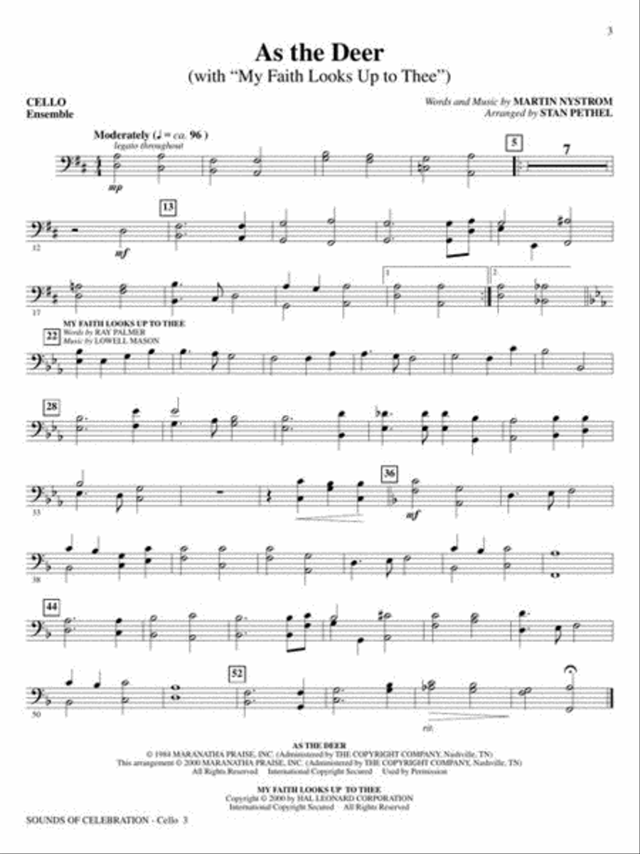 Sounds of Celebration Cello scores gallery preview page 5