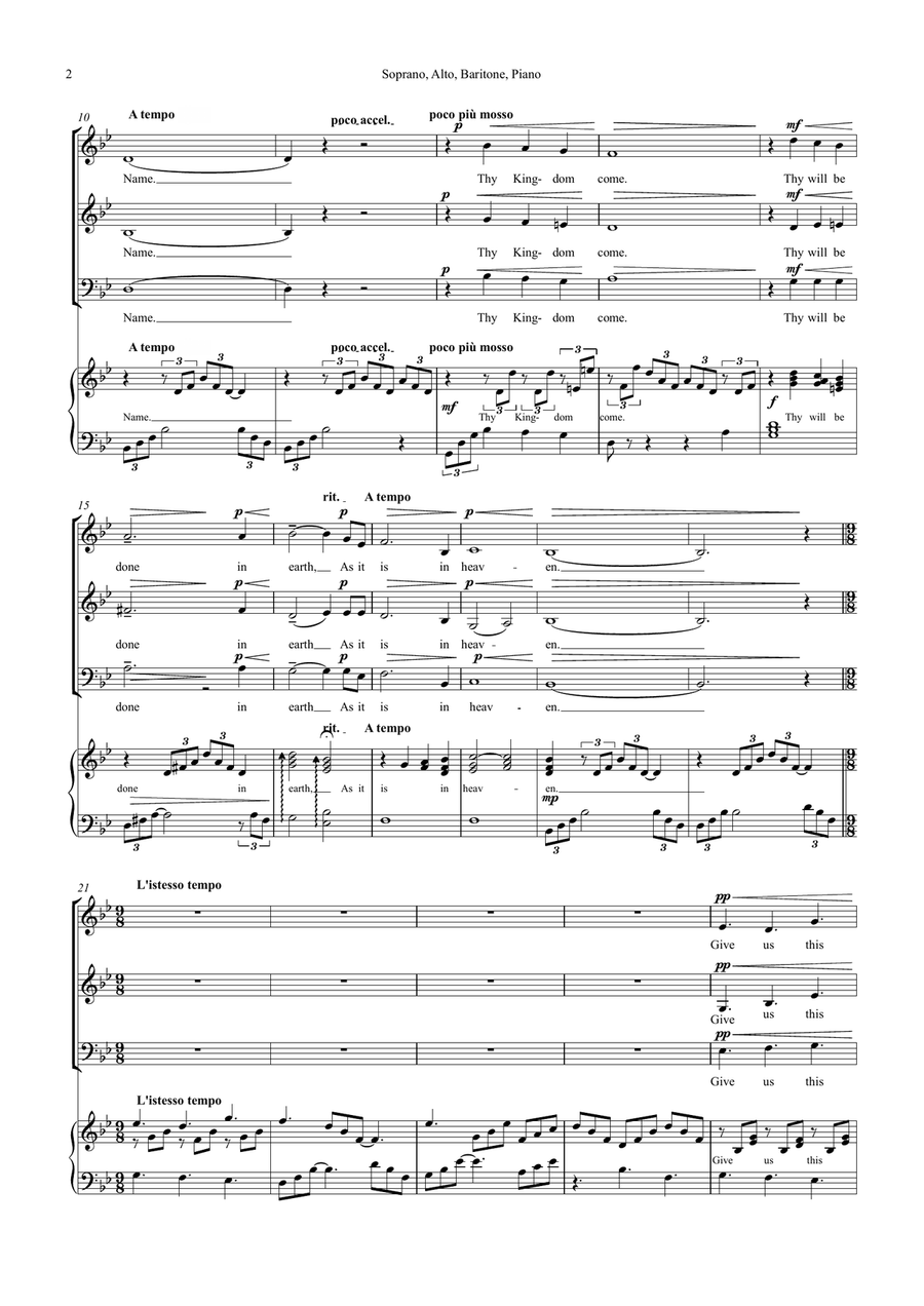 The Lord's Prayer The Lord's Prayer 3-Part scores gallery preview page 2