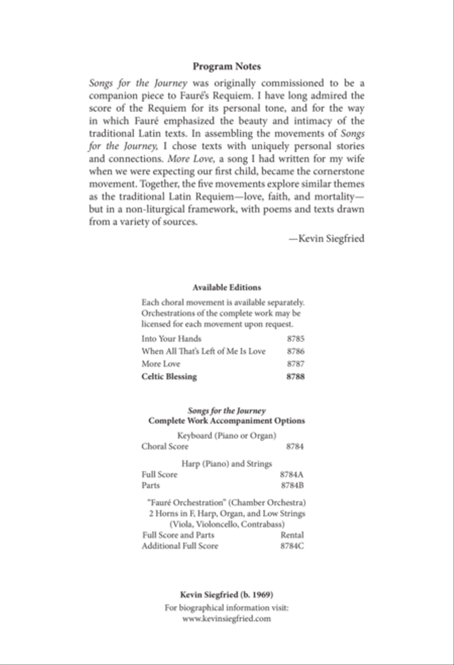Celtic Blessing Celtic Blessing Divisi scores gallery preview page 2
