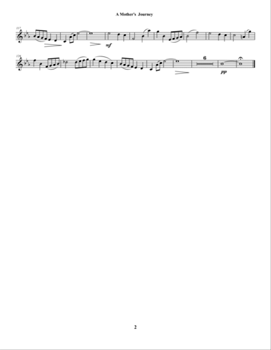 A Mother's Journey (Orchestral Parts - One Set) Small Ensemble scores gallery preview page 5