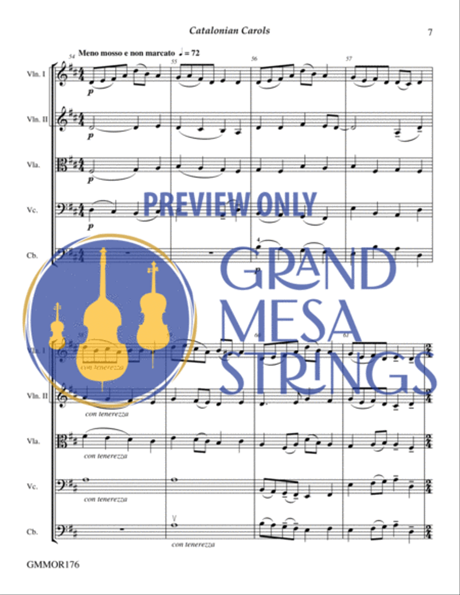Catalonian Carols String Orchestra scores gallery preview page 8