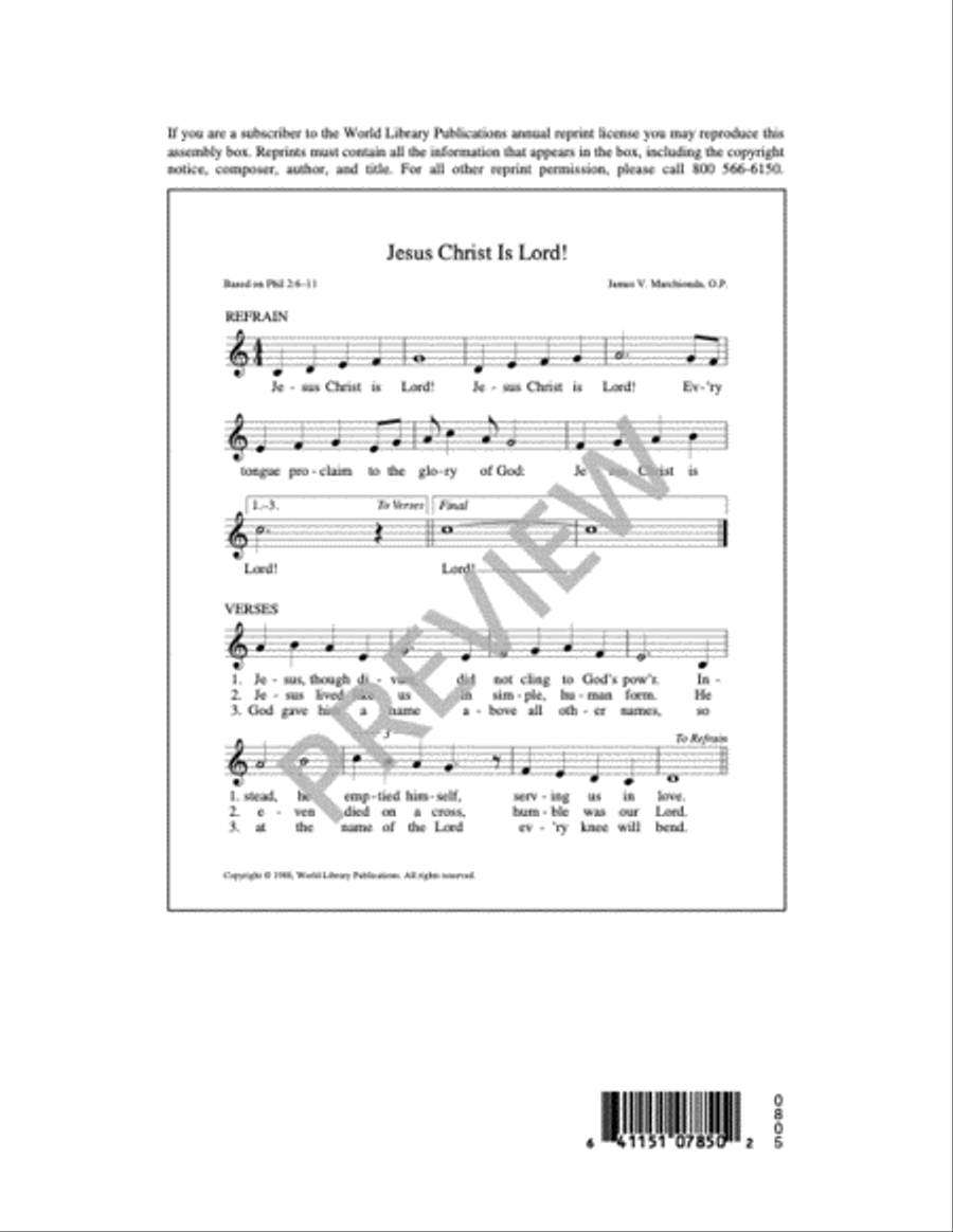 Jesus Christ is Lord! Unison Choir scores gallery preview page 3