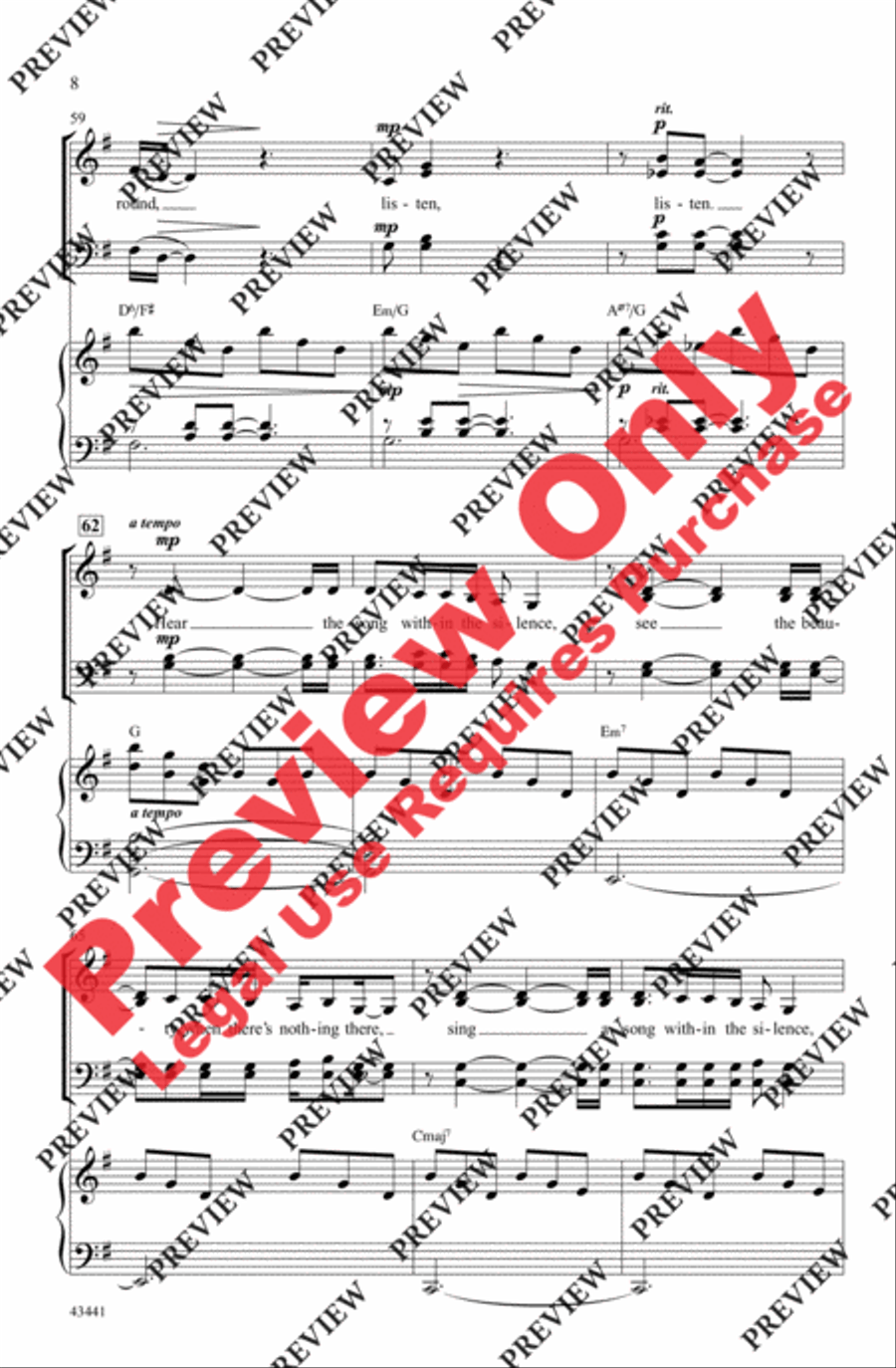 December Prayer 4-Part scores gallery preview page 8