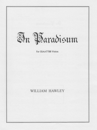 Book cover for in paradisium