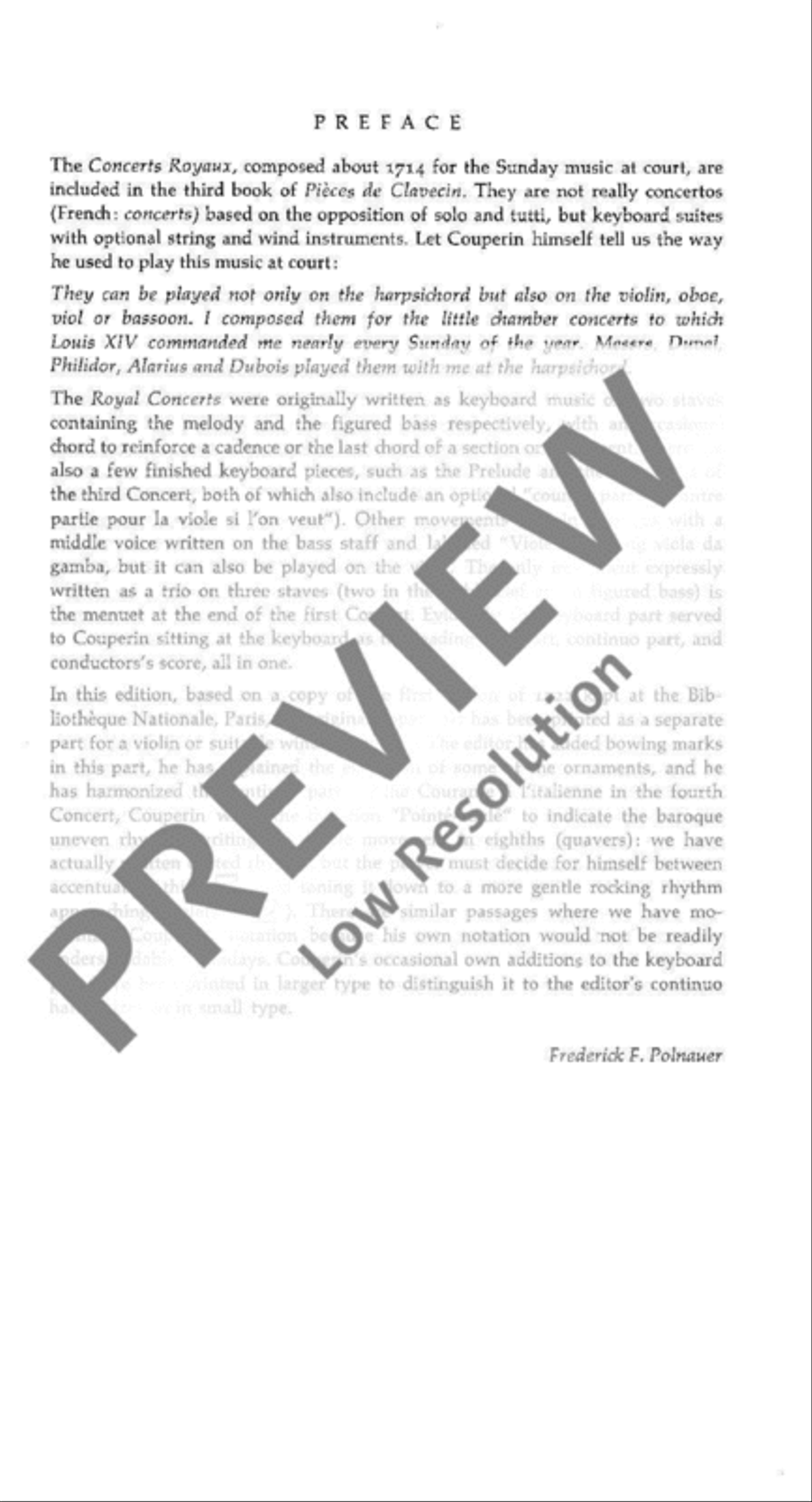 Concerts royaux Violin scores gallery preview page 7