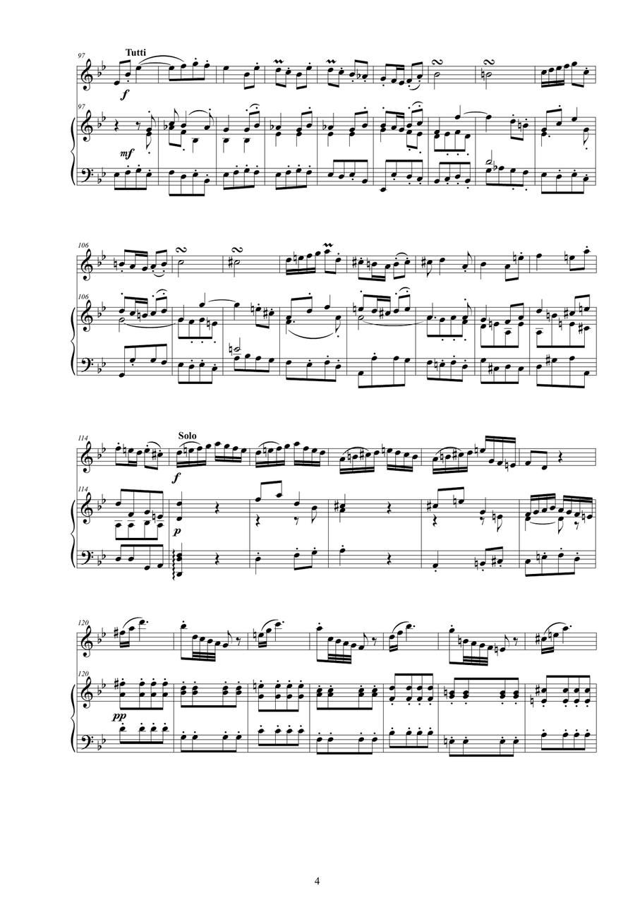 Vivaldi - Violin Concerto No.1 in G minor RV 317 Op.12 for Violin and Piano Violin Solo scores gallery preview page 4