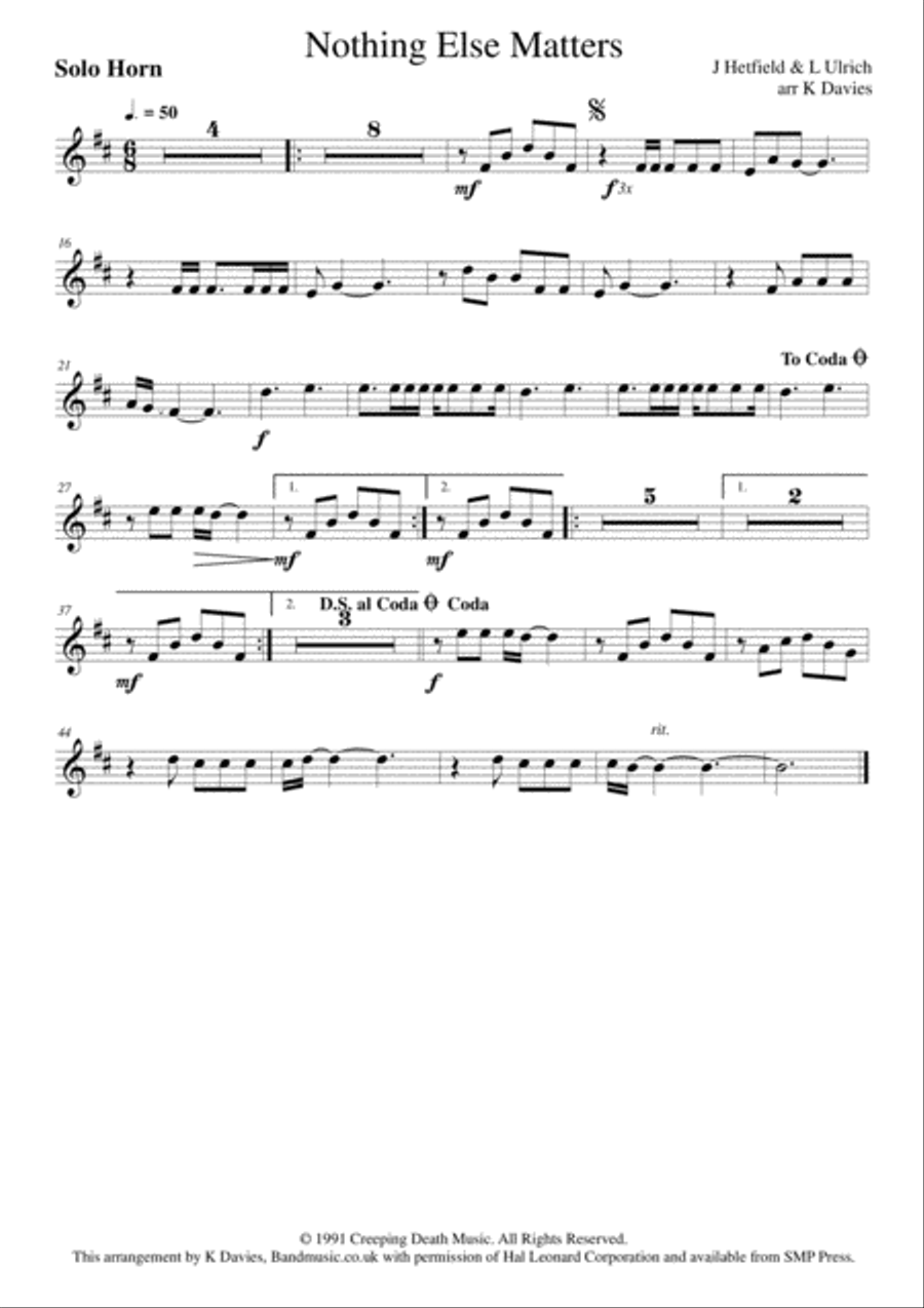 Nothing Else Matters Small Ensemble scores gallery preview page 3